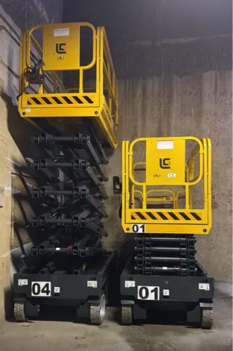 Plataforma Elevatória Tesoura Liugong LSC1012DH e LSC 1212DH, em MG