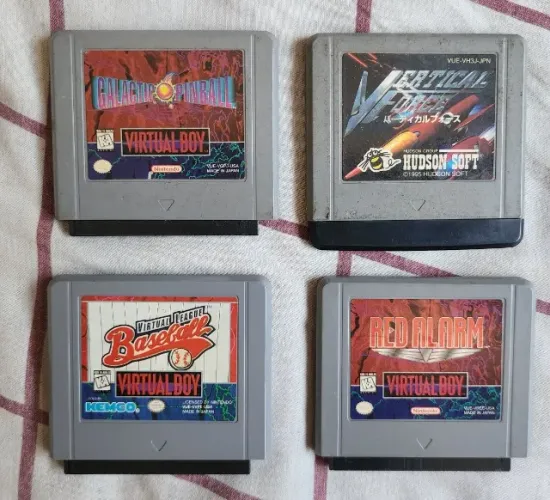 Lote 4 Jogos Para Nintendo Virtual Boy
