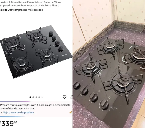 Fogão cooktop