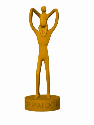 Troféu Melhor Pai do Mundo Presente Dia dos Pais Decoração Impressão 3D