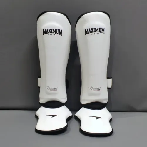 Caneleira Muay Thai Maximum Classic Branca Nova M Pronta Entrega