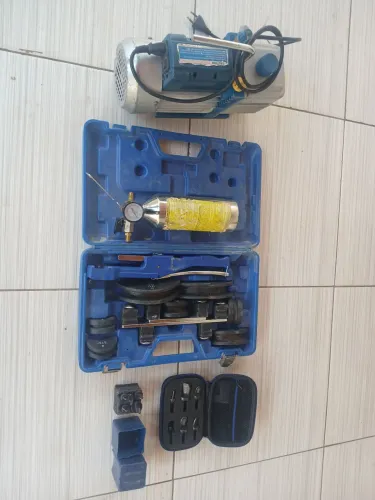 Bomba de vacuo 8cfm e expansor e flangeador spin e kit curvador