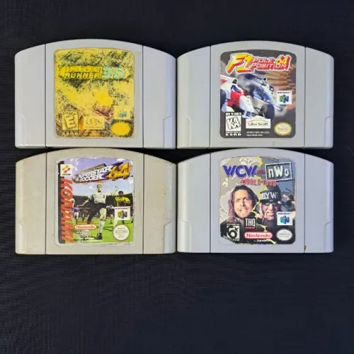 Lote N64. F1 Pole Position, WCW Vs NWO, Superstar Soccer 64, Lode Runner 3D - Nintendo 64
