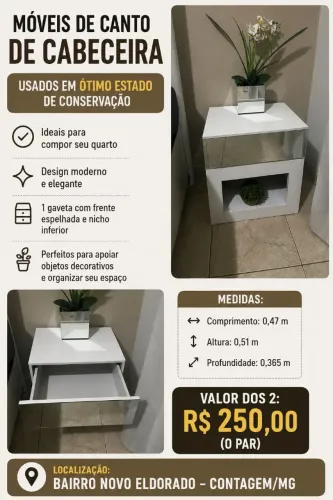 Móvel de cabeceira.