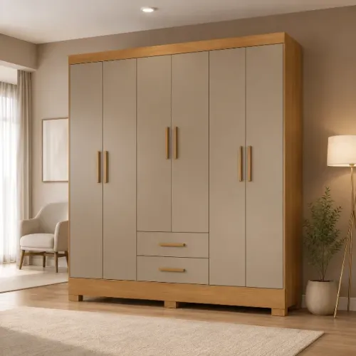 Guarda roupa casal com 6 portas 2 gavetas