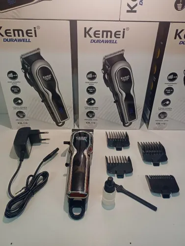 Máquina de Cortar Cabelo Kemei Durawell KM-119 Recarregável com Display Digital