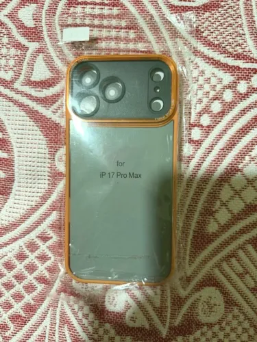 Capa Para iPhone 17 Pro Max Silicone Cor: Laranja