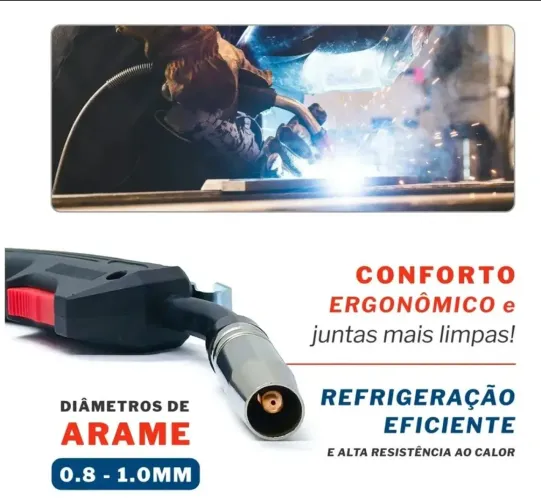 Tocha para máquina de solda sem gas elétrica bivolte
