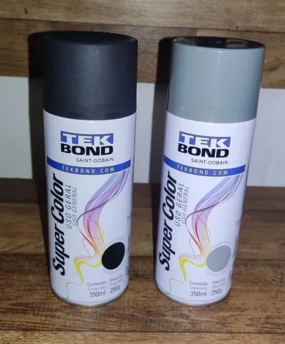 Kit Spray Tekbond Preto Fosco/ Primer.