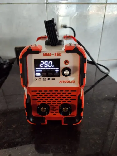 Máquina Solda Inversora 250A MMA TIG C/Eletrodo+Máscara