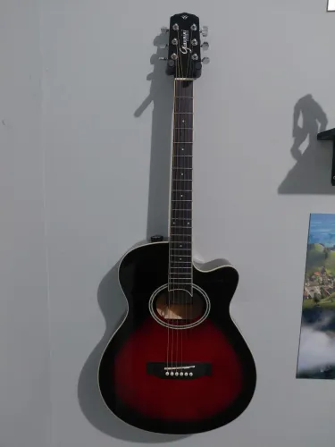 Violão elétroacustico Giannini GSF-1D CEQ destros red burst