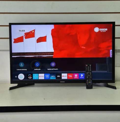 SMART TV SAMSUNG 32 POLEGADAS COMPLETA CONTROLE E PEZINHO 