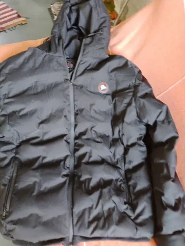 Jaqueta de frio masculino robusta com capuz e bolso laterais 