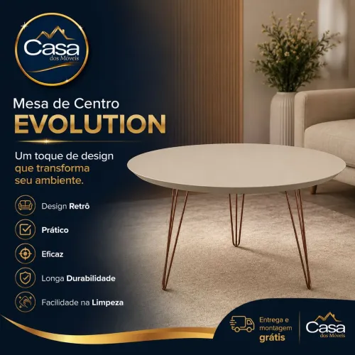 Mesa de centro evolution off white