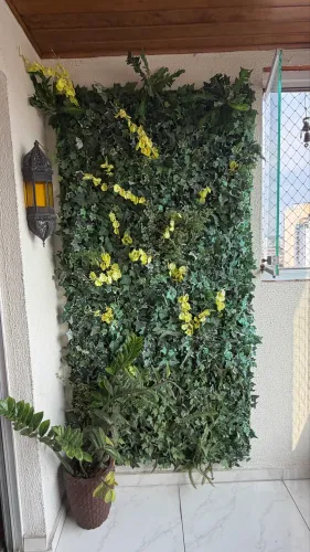 Jardim vertical imita plantas naturais (ótima qualidade) 2m altura x 1 largura