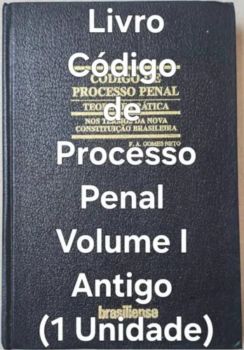 Livro Código de Processo Penal Antigo
