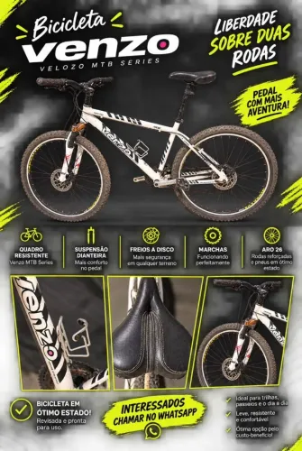 Bicicleta Venzo MTB Séries Aro 26
