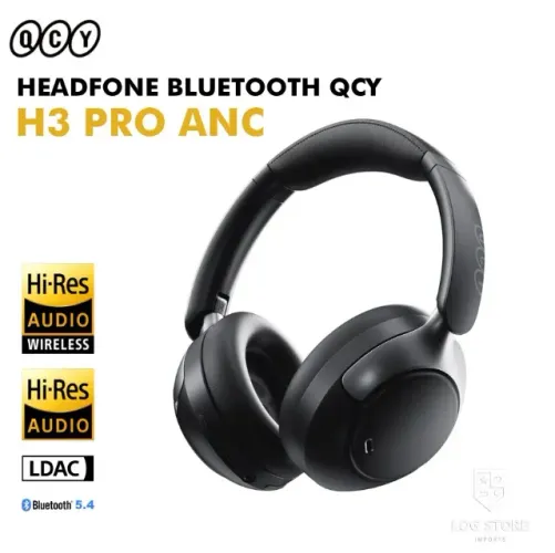 Headphone QCY H3 Pro ANC Bluetooth 5.4 Hi-Res LDAC 55h Original Garantia Entrega Grátis
