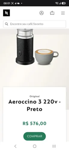 Aeroccino 3 220v - Preto