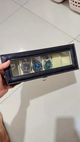 KIT COMPLETO COM 3 RELOGIOS EM ACO INOXIDAVEL + CAIXAS DE BRINDE