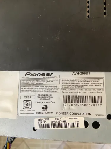 DVD Veicular Pionner