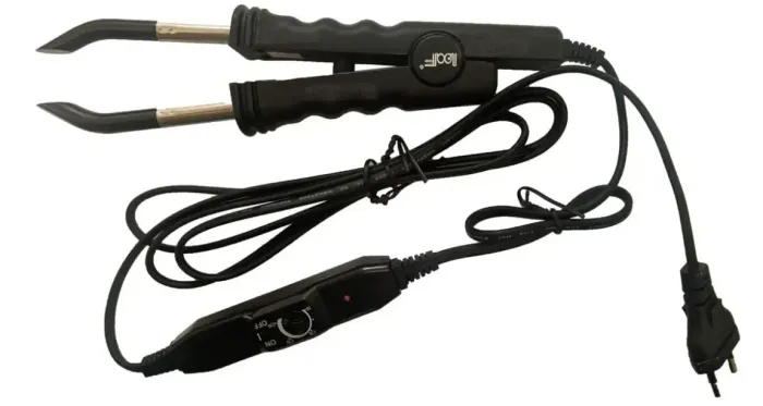 Pinça Queratina Alongamento Mega Hair Bivolt Curvada Preto