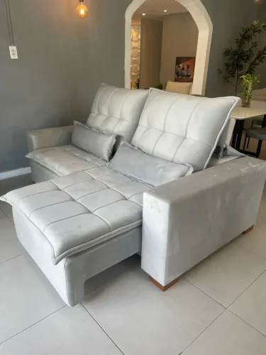 SOFÁ RETRÁTIL E RECLINÁVEL CONFORT