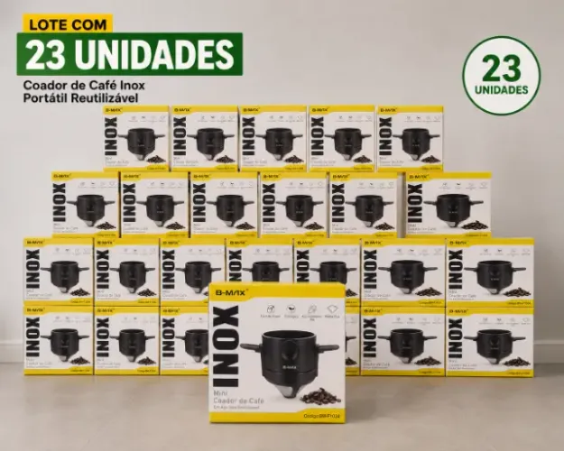 Lote C/ 24 Un Coador Café Filtro Inox Portatil Reutilizavel