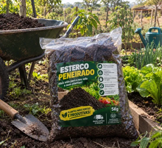 Esterco bovino peneirado