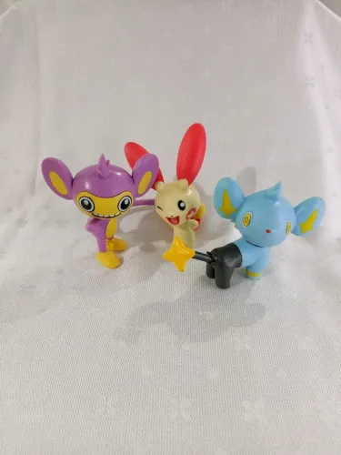 Combo Pokémon Aipom, Plusle e Shinx originais Jakks pacific 