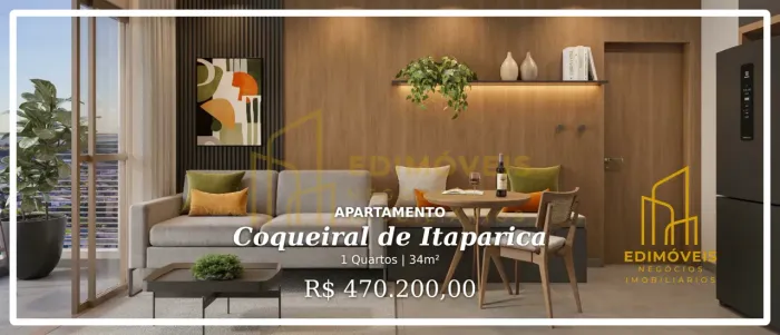 Viva com estilo no Coqueiral de Itaparica: apartamento de 1 quarto à venda!