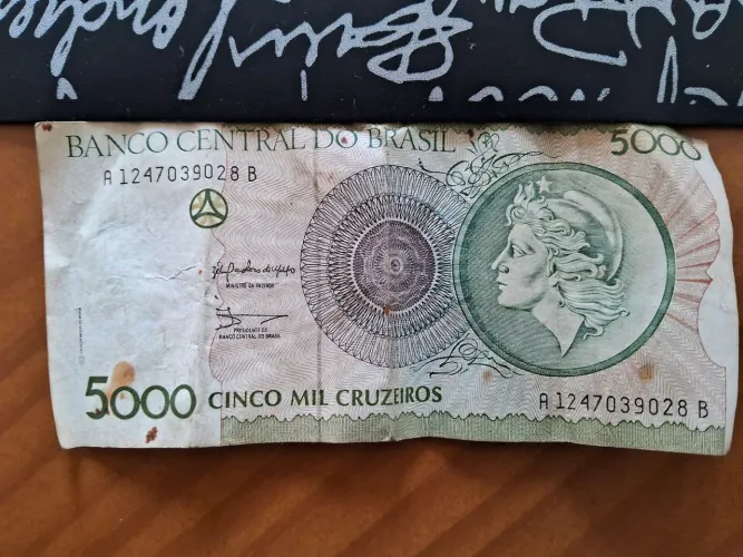 Cédula Antiga de 5.000 Cruzeiros 