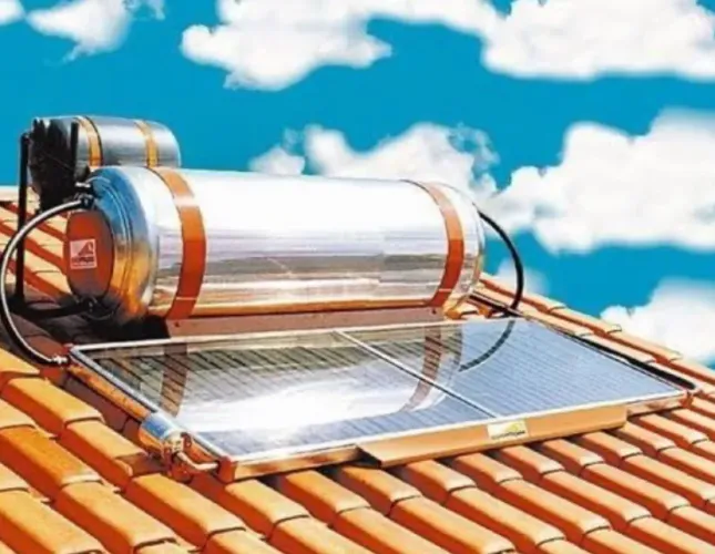 Painel solar de água quente pra chuveiro
