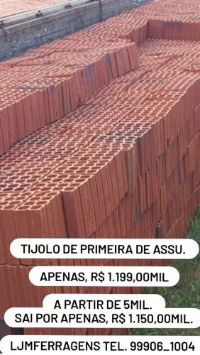 TIJOLO DE PRIMEIRA DE ASSU.