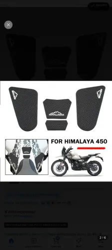 Kit Protetor de Tanque Completo (Grip Pads) para Royal Enfield Himalayan