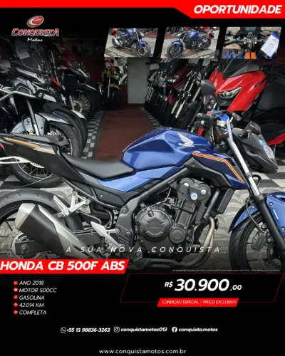 CB 500F ABS 2018 Impecável | Baixo km