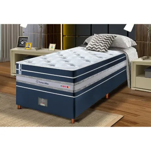 Conjunto Cama Box Solteiro 1,88x0,88 (Colchão incluso)