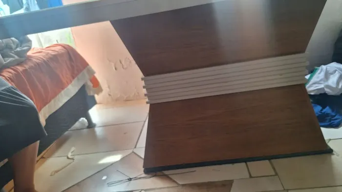 Mesa p 6 cadeira d estampa d vidro