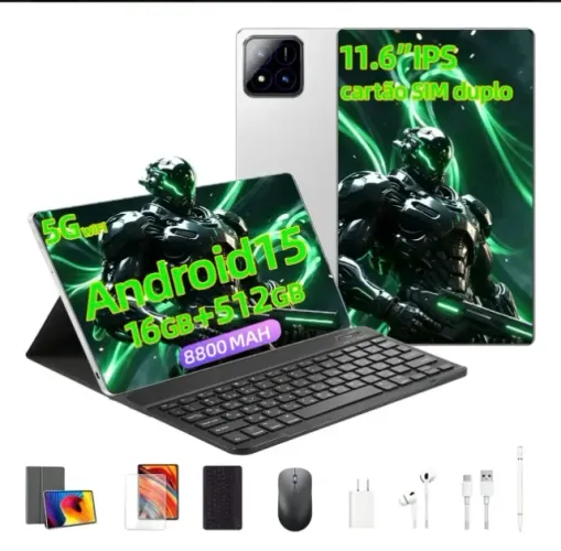 Tablet Notebook para Trabalho e Estudos Zeeno Pad7 Pro 16gb Ram Bateria 8800mah 5g Wifi