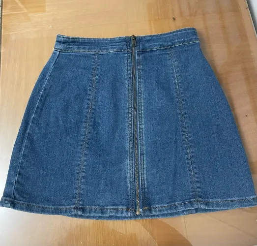 Saia Jeans de Zíper - Tam. P - Forever 21
