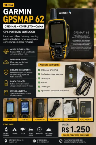 Garmin GPSMAP 62 Original + Caixa | GPS Outdoor