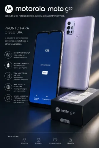 Moto G30 | 128GB | White Lilac