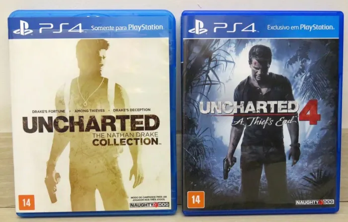 Combo Uncharted Collection e Uncharted 4 PS4 Mídia Física