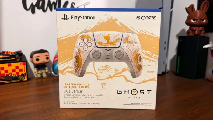 Controle Dualsense Lacrado Edição Ghost of Yotei Dourado