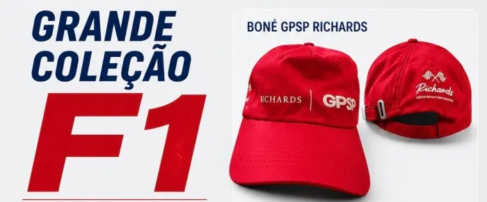 Itens da F1 GP Brasil 2024 Camisetas e Bonés Richards oficial