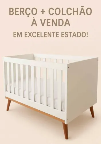 Berço padrão americano com colchão