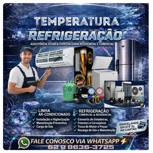 Seu conforto,nossa missão:Consertos/Manutenção(Geladeiras,Ar condicionado e outros