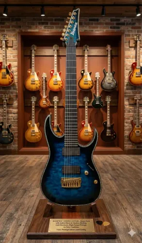 Ibanez RGIX27 FEQM blue Iron label