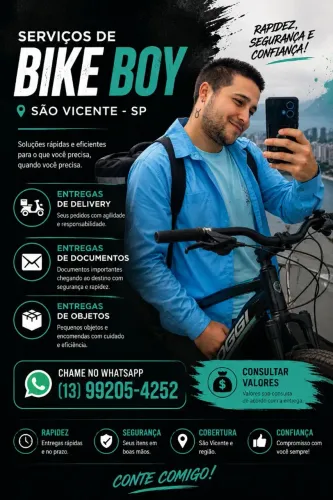Serviços de Bike Boy em São Vicente/SP?