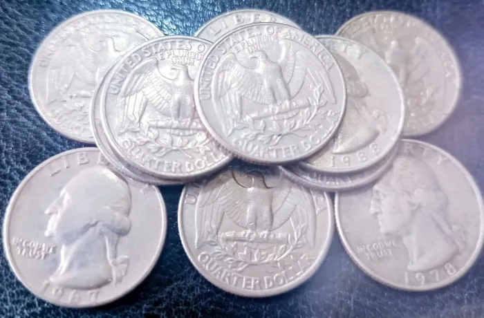 11 Moedas Americana 25 cents